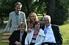 Syn David Zeman, tchyně Anastazie Bednarčíková (maminka Ivany), dcera Kateřina Zemanová, manželka Ivana Zemanová a oslavenec Miloš Zeman.