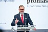 Premiér Petr Fiala shrnul na tiskové konferenci aktuální plnění programového prohlášení jeho vlády, 28. listopadu 2024.