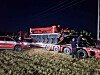 Hasičský tank byl nasazen k srovnání nerovného terénu.